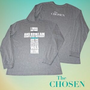 The Chosen Women's Long Sleeve Against The Current Tee Heather Grey  XL